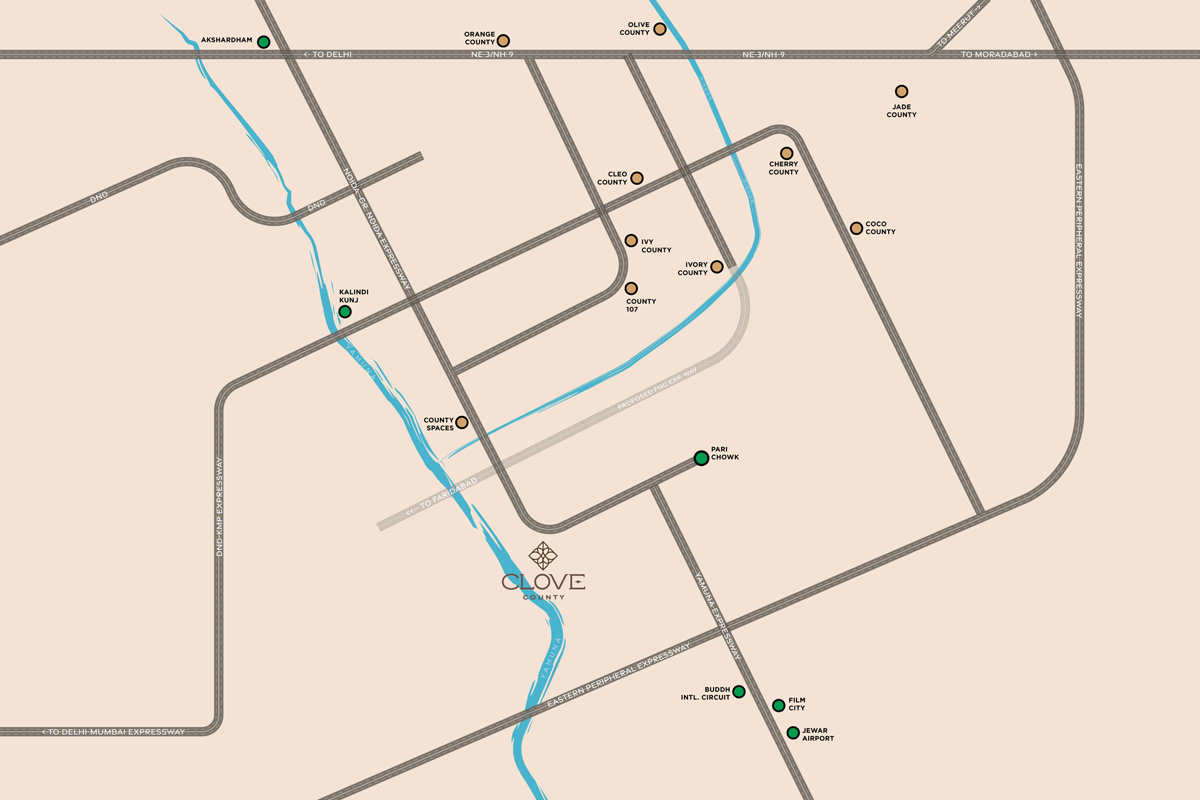Clove County Sector 151 Location Map
