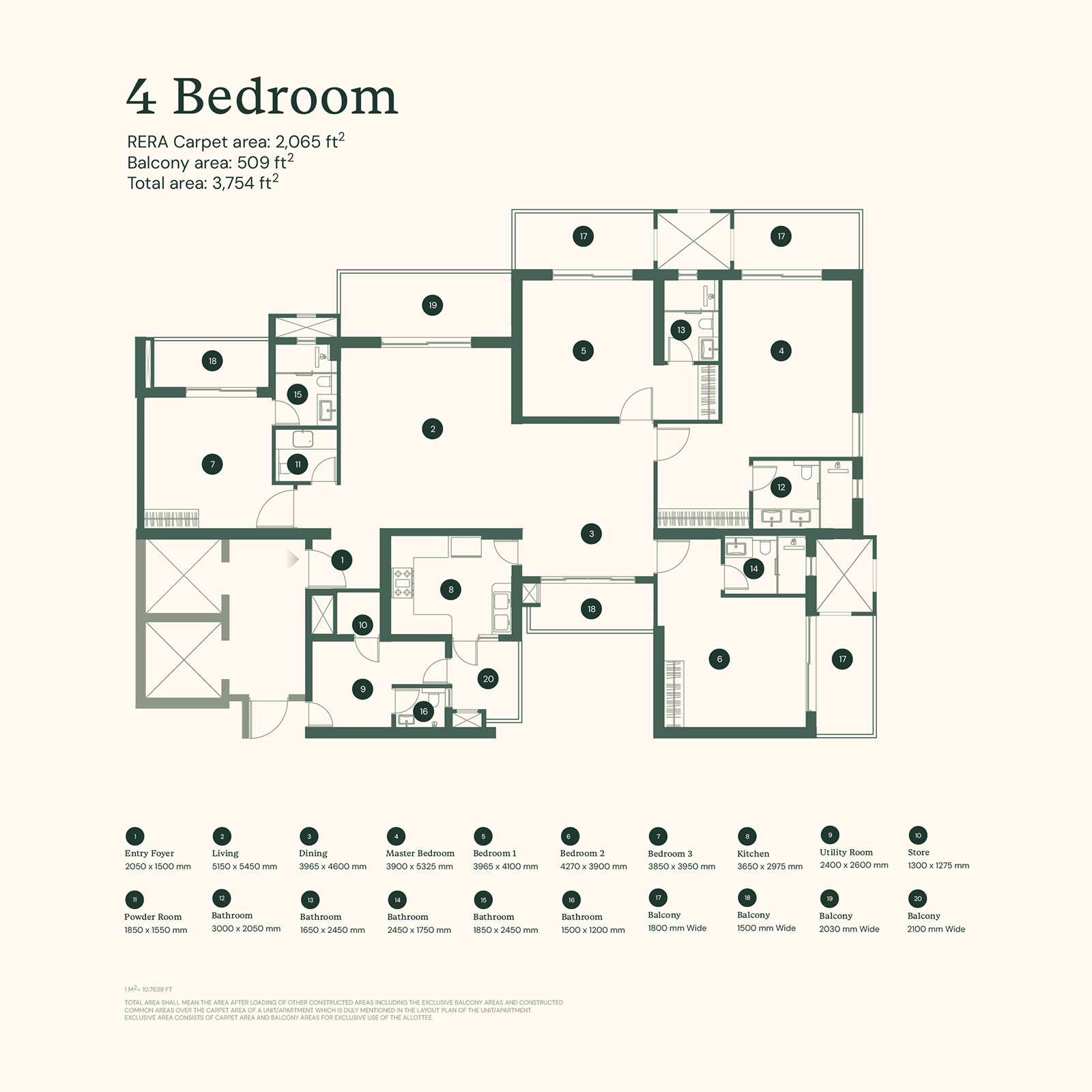 4-Bedroom Home Layout West